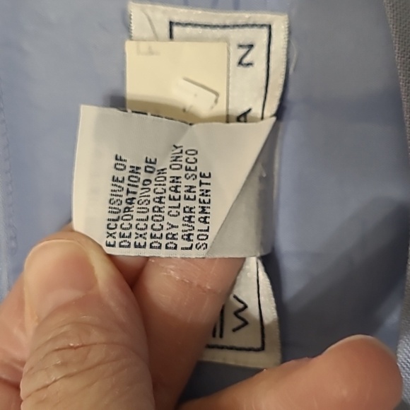 Jessica Howard Periwinkle Linen blend Dress with embroidery & beadwork size 24W - Picture 7 of 13